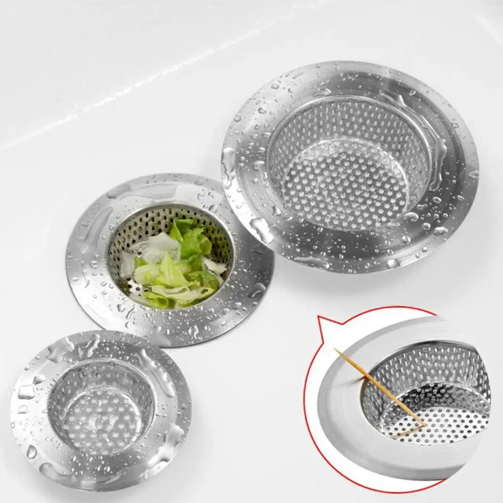 

1PC Kitchen Fine Stainless Steel Sink Filter Preventing Pool Bath Sewer Drain Intervals Plug Garbage Network Slag Strainer