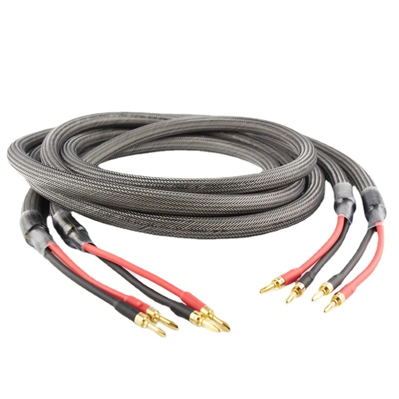 

Музыкальная волна 5N OFHC медный кабель для динамика 10AWG HiFi аудио линия Банановый штекер