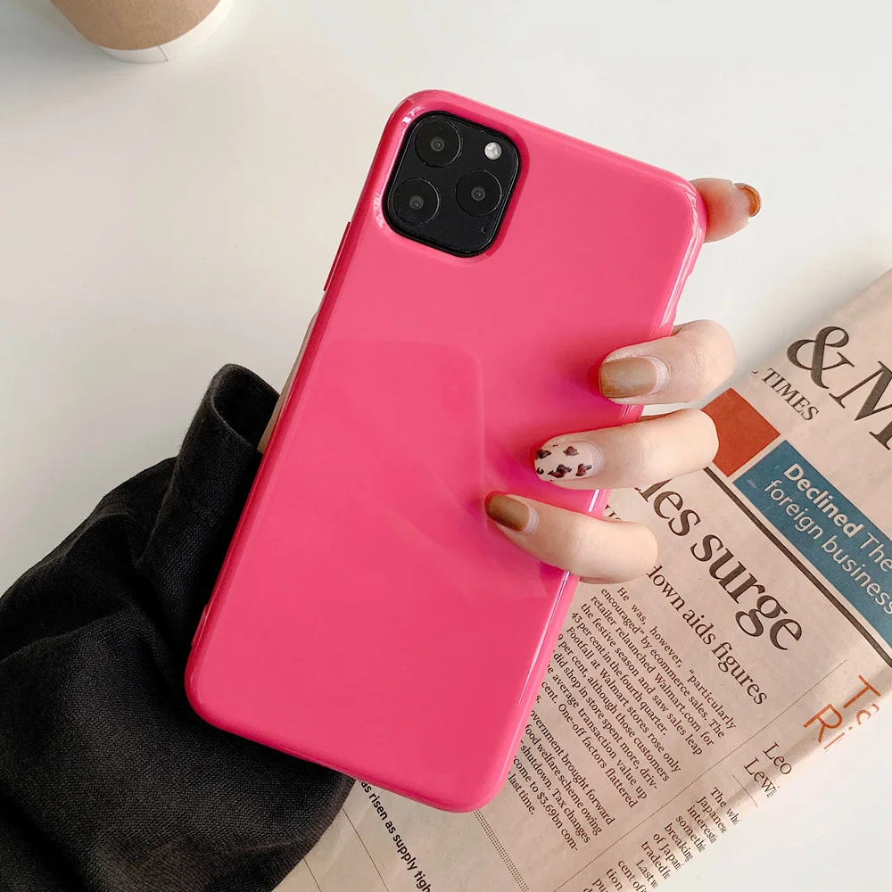 Candy Color Soft Silicone Jelly Phone Case for iPhone X XS XR 7 8 Plus Protective Glossy Back Cover for iPhone 13 11 12 Pro Max Candy Color Soft Silicone Jelly Phone Case for iPhone X XS XR 7 8 Plus Protective Glossy Back Cover for iPhone 13 11 12 Pro Max