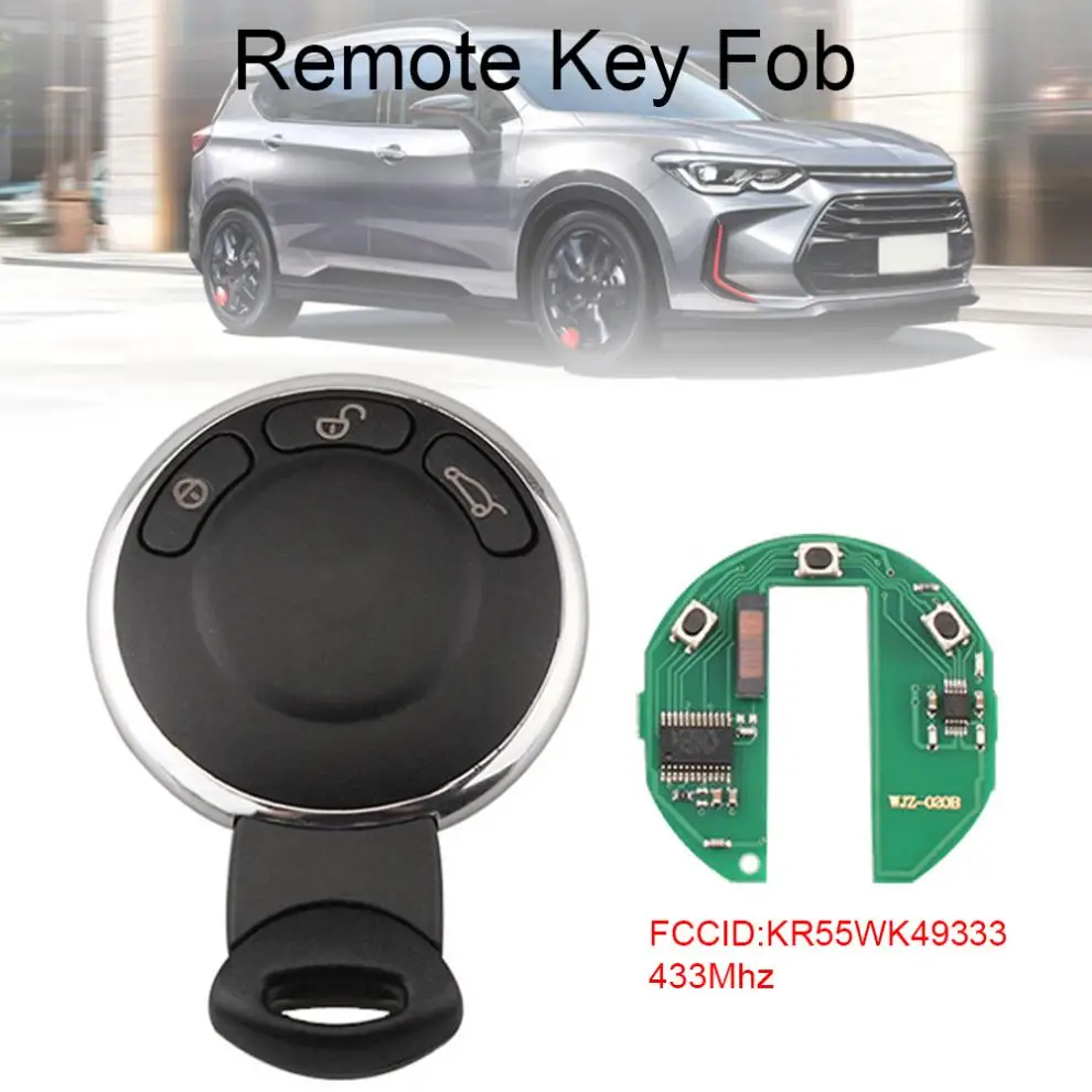 

433Mhz 3 Buttons Remote Smart Car Key with ID46 Chip KR55WK49333 Fit for BMW Mini New