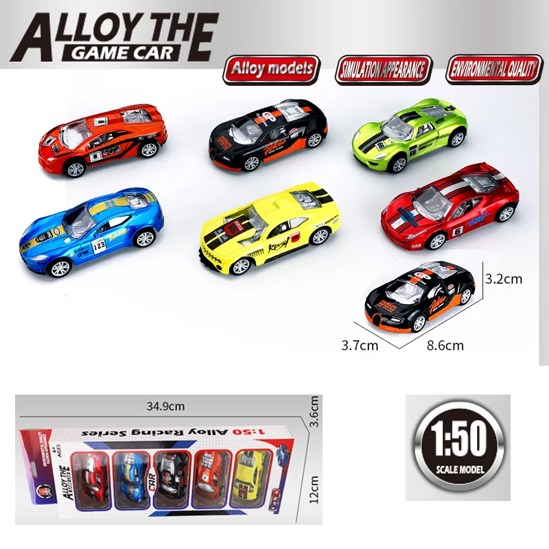 

1:50 Scale Alloy Toy Pull Back Game Car Simulation Appearance Model Environmental Quality Toys for Children Kids Dropshipping