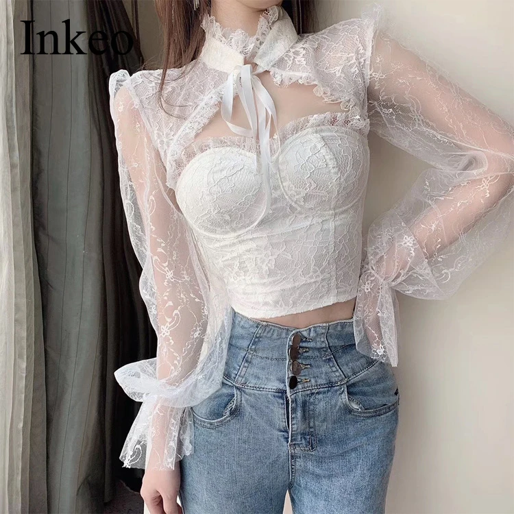Сексуальные женские топы на шнуровке, белая мода, весна-лето, открытая кружевная блузка, Клубные тонкие топы для девочек, новые черные топы ... Сексуальные женские топы на шнуровке, белая мода, весна-лето, открытая кружевная блузка, Клубные тонкие топы для девочек, новые черные топы ...