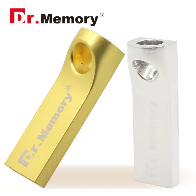 

Dr Memory Usb Flash Drive 64 GB 32GB Sliver Golden metal pen drive 16GB pen drive pendrive 2.0 cle usb silver u disk