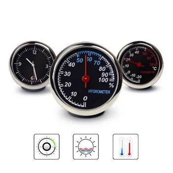 

Universal Auto Electronic Clock High Precision Automotive Mini Car Digital Thermometer/Hygrometer/Time Gauges for Car Interior
