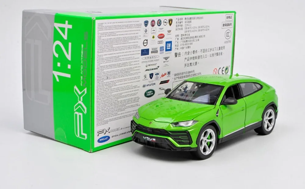 Welly 1/24 1:24 Lamborghini Urus внедорожник автомобиль внедорожник литье под давлением модели дети мальчики девочки дети день рождения игрушки