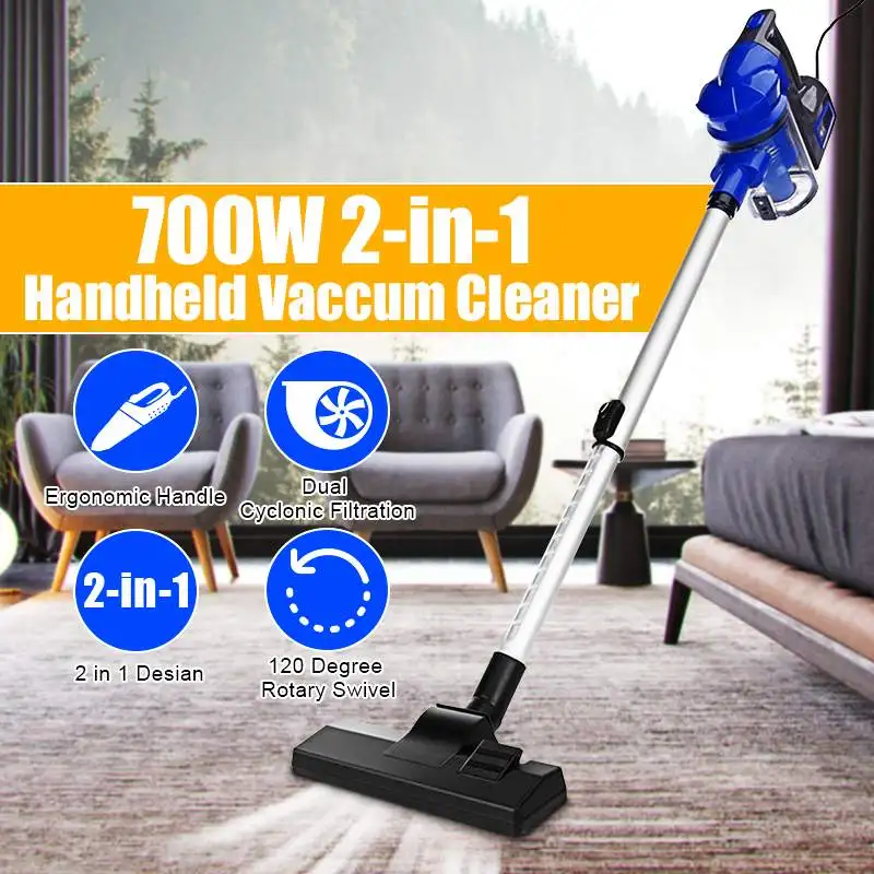 

700W Extension Tube 4 Brushes Vacuum Cleaner 14000PA Handheld Lightweight Floor Carpets Cleaners Household Cleaning Appliances