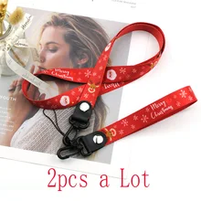 Счастливого Рождества ремешки на шею для ключей Cheetah ID значок на шею для телефона ремешки на шею с брелоком для смартфона