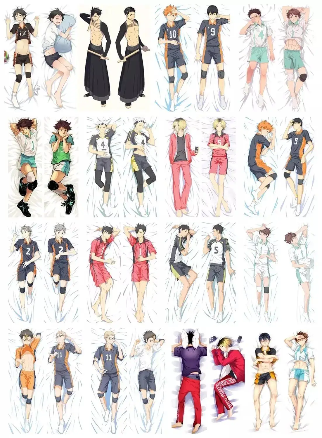 Боди дакимакура из Аниме Haikyuu! 150x50 см 100x35 чехол для подушки манга карасуно Хината