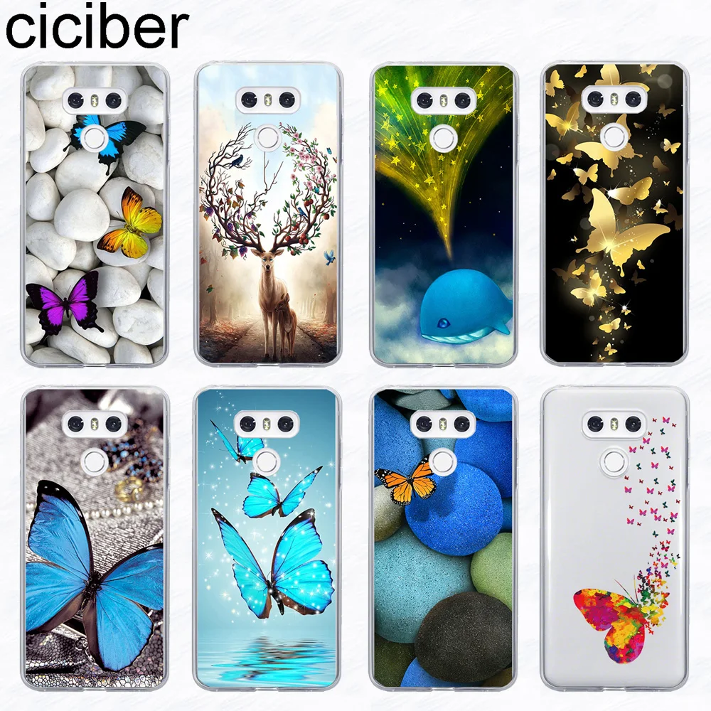 

ciciber Animal Butterfly Phone Case For LG G6 G7 G5 G4 V20 V30 V35 V40 THINQ Soft TPU For LG K8 K7 K10 K4 K9 K11 2017 2018 Plus