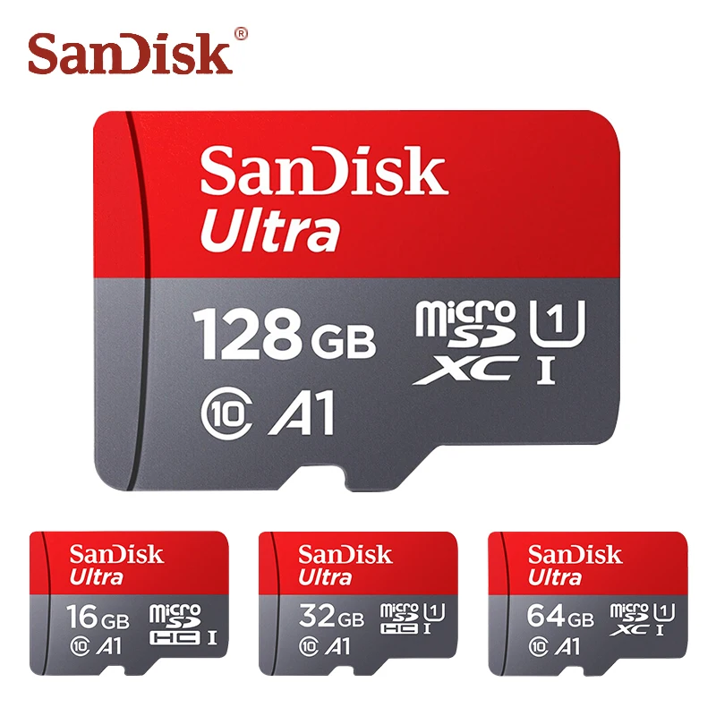 Двойной Флеш-накопитель SanDisk A1 микро sd карты Class10 400 Гб 256 ГБ 200 ГБ 128 Гб 64 Гб 98 МБ/с. 32 Гб карта памяти UHS-3 флэш-карты памяти Microsd TF/sd карты