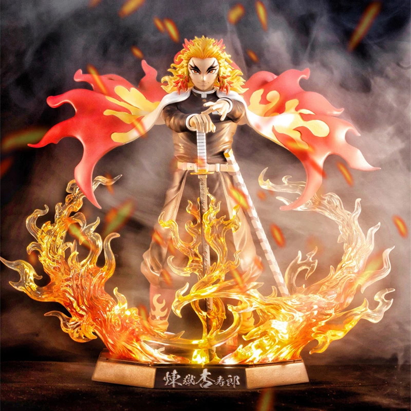 New cm Demon Slayer Rengoku Kyoujurou Pvc Action Figures Toys Gk Anime Kimetsu No Yaiba Pvc Figurine Toy Action Figures Aliexpress