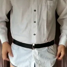 Модный регулируемый пояс для рубашки, подходит для мужчин и женщин, подходит для работы и интервью, черный пояс 120 см