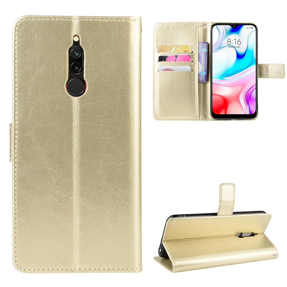 3 Crazy Horse шаблон PU Стенд Бумажник телефон кожаный чехол для Redmi Note 8 8A 8 Pro S2 Y2 GO 7 7S 6 Y3 5A Prime K20 PRO - Цвет: 3