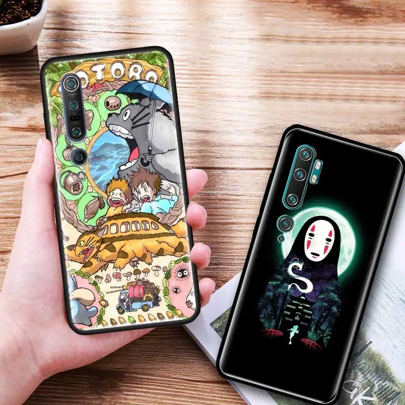 Silicone Phone Case For Xiaomi Mi Poco X3 M3 M4 Pro X3 NFC 9T 10T Note 10 Lite Studio Ghibli Totoro Soft TPU Back Cover Coque