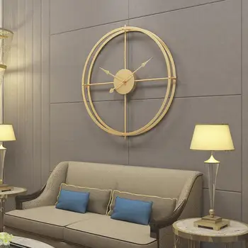 

40CM Large Wall Clock Modern Design for Home Office Decorative Hanging Living Room Classic Brief Metal Wall Watch on The Wall