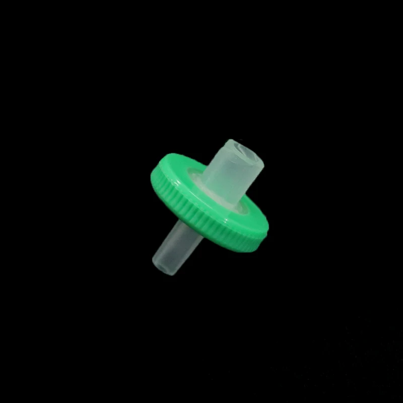 IKEME 100 Pcs 13mm 0.22um Green Nylon Syringe Filters Organic Lab Syringe Filter