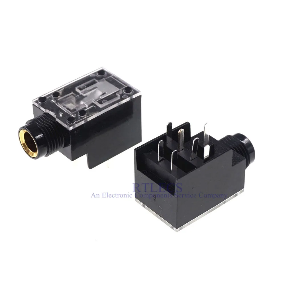 2 шт. коннектор для наушников 1/4 дюйма 6 35 мм|angle connector|angle jack |