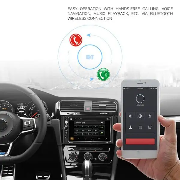 Автомобильный MP5 плеер, Android 8,1 7 дюймов 2DIN автомобильный аудио 1024x600 HD dvd-плеер с Bluetooth CarPlay FM gps навигация Зеркало Ссылка 70