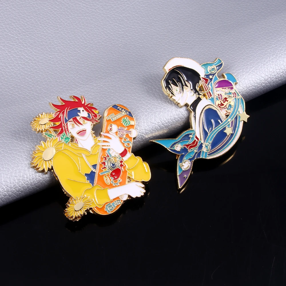 Anime SK∞ SK8 The Infinity Hard Enamel Pins Brooch Langa Hasegawa Reki Snow Cosplay Brooches Lapel Pin Shirt Bag Badge Jewelry