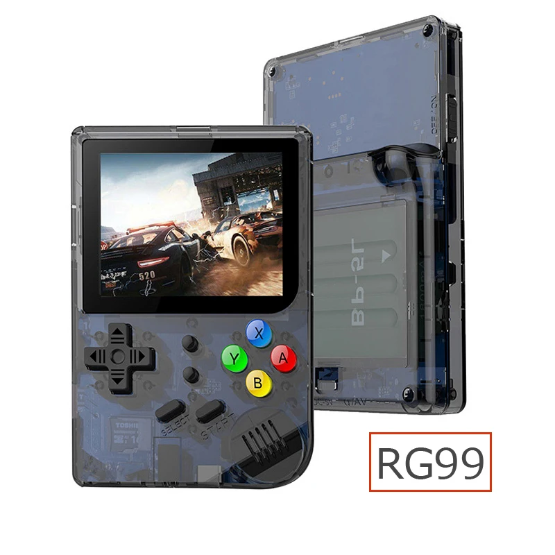 

RG99 Retro Video Game Console 2.8 Inch IPS Screen Built-In 169 Retro Games Support Expansion Handheld Game Player for GBA FC NES