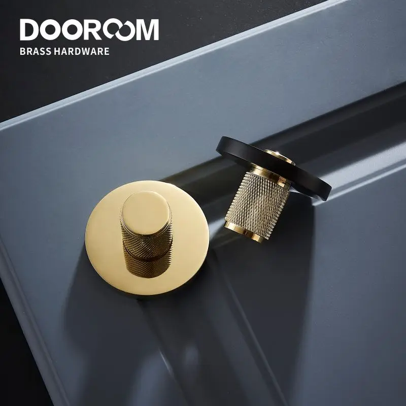 Dooroom латунный скрытый дверной замок набор накатанный черный золотой интерьер