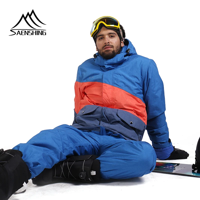 Comprare SAENSHING di Marca Uomini Tuta Da Sci di Montagna Sci Vestito Per Gli Uomini Impermeabile Termico Giacca Da Snowboard + Pantaloni Da Sci Traspirante Inverno Neve