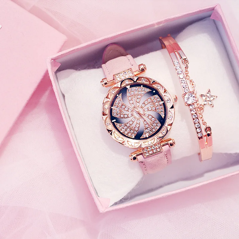 

2019 Women Watches Starry Sky Ladies Bracelet Watch Casual Leather Quartz Wristwatches Female Clock reloj mujer relogio feminino