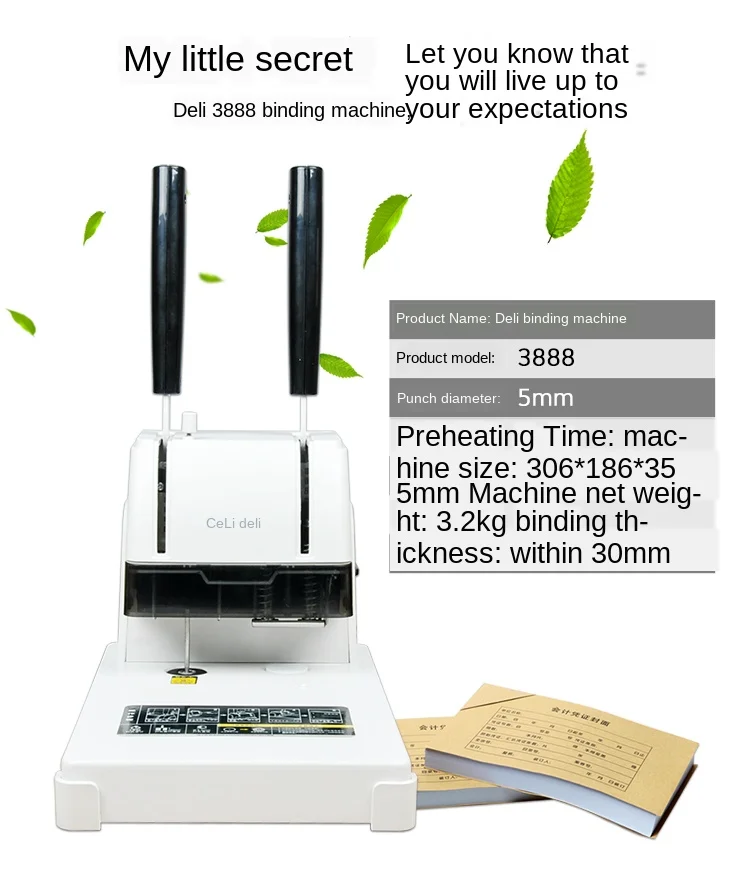 Bxdsj Financial Voucher Binding Machine Accounting Manual riveting Punching Machine File File Simple Binding Device