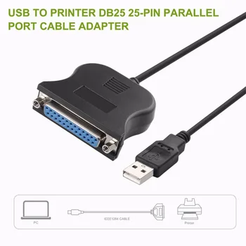 

HOT Bi-directional Parallel Interface Communication USB to 25 Pin DB25 Parallel Printer Cable Adapter Cord Converter