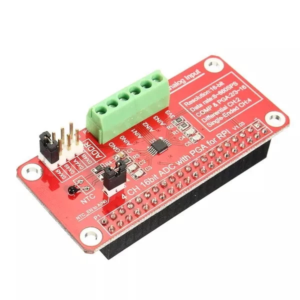 Набор1 ADS1115-ADC модуль для Raspberry Pi 3/2/B+ OUJ99 - Комплект: Набор1