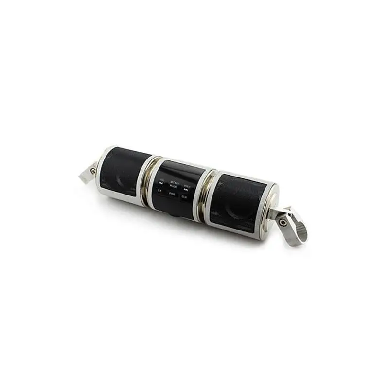 Серебристый MT487 переговорное bluetooth-устройство для музыкальный плеер MP3 FM радио регулируемый светодиодный Экран высокого качества в байкерском стиле стерео Динамик Водонепроницаемый - Цвет: Серебристый