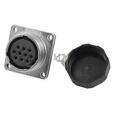 

1.5mm Dia Pins Alumnium Square Panel Aviation Connector Adapter Plug