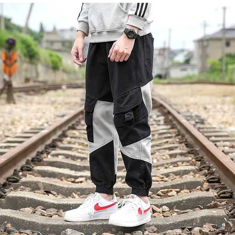 New Fashion Men Streetwear Cotton Cargo Pants Nice Autumn Hip Hop Overalls Mens Fashions Sweatpants Baggy Joggers Pants Casual