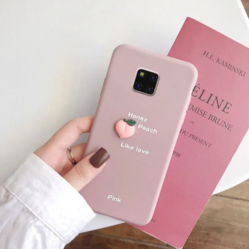 3D Карамельный цвет авокадо чехол с фруктовым принтом для Huawei P20 P30 Коврики 20 10 Lite Pro Honor 8X9X10 10i 20i 20 7X 8A 8C силиконовый чехол матовый