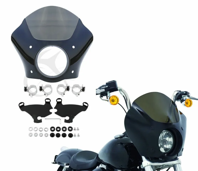

Motorcycle gauntlet Headlight Fairing & Lock Mount Kit For Harley Sportster XL883 1200X Super Glide 1988-UP motorbike parts