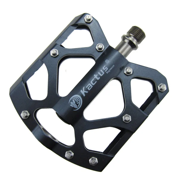 KACTUS Ultralight Titanium Axle MTB Road Bike Pedals Magnesium Alloy Body BMX Anti Skid XC DH 18T Cycling Part MTB Accessories 18T Ti axle Gray