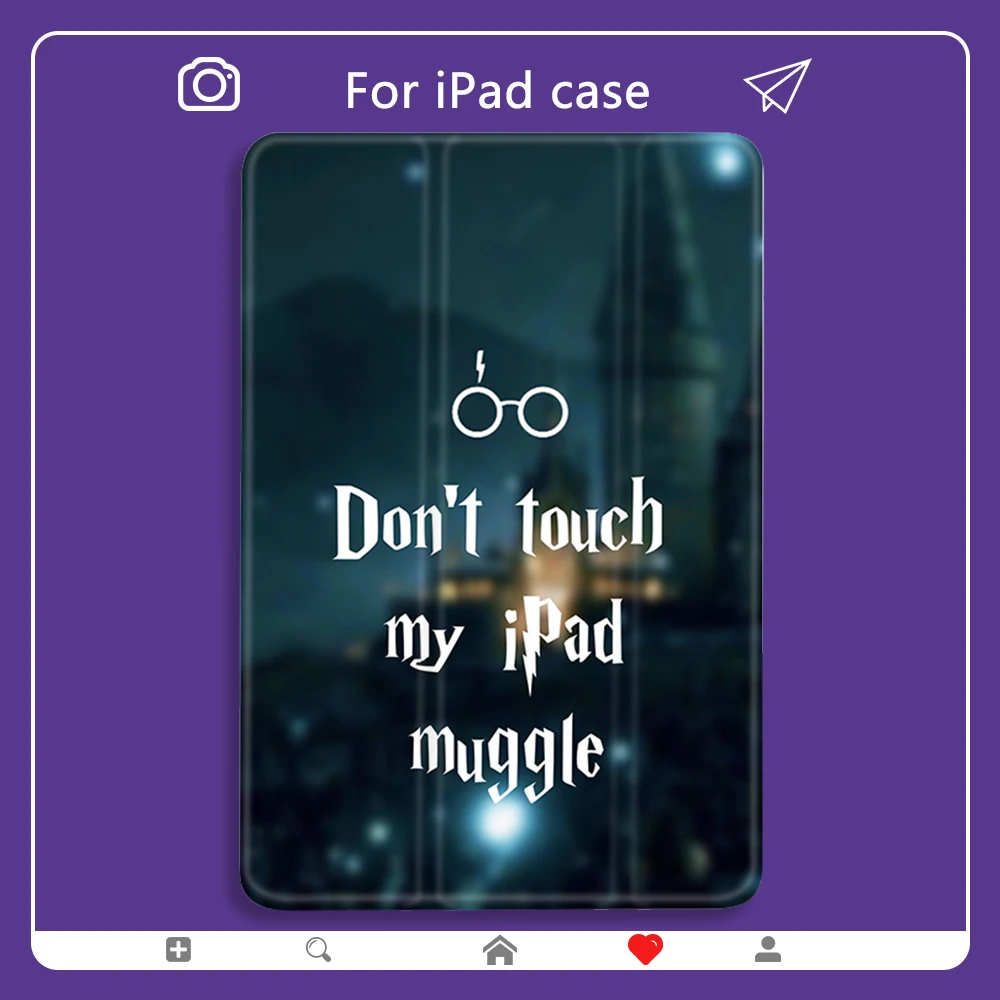 

Personality Don't Touch My IPAD Case for ipad Mini 2 3 4 5 PU Leather All Model Cover Back Cases For Air 2 3 12.9 inch pro 2020