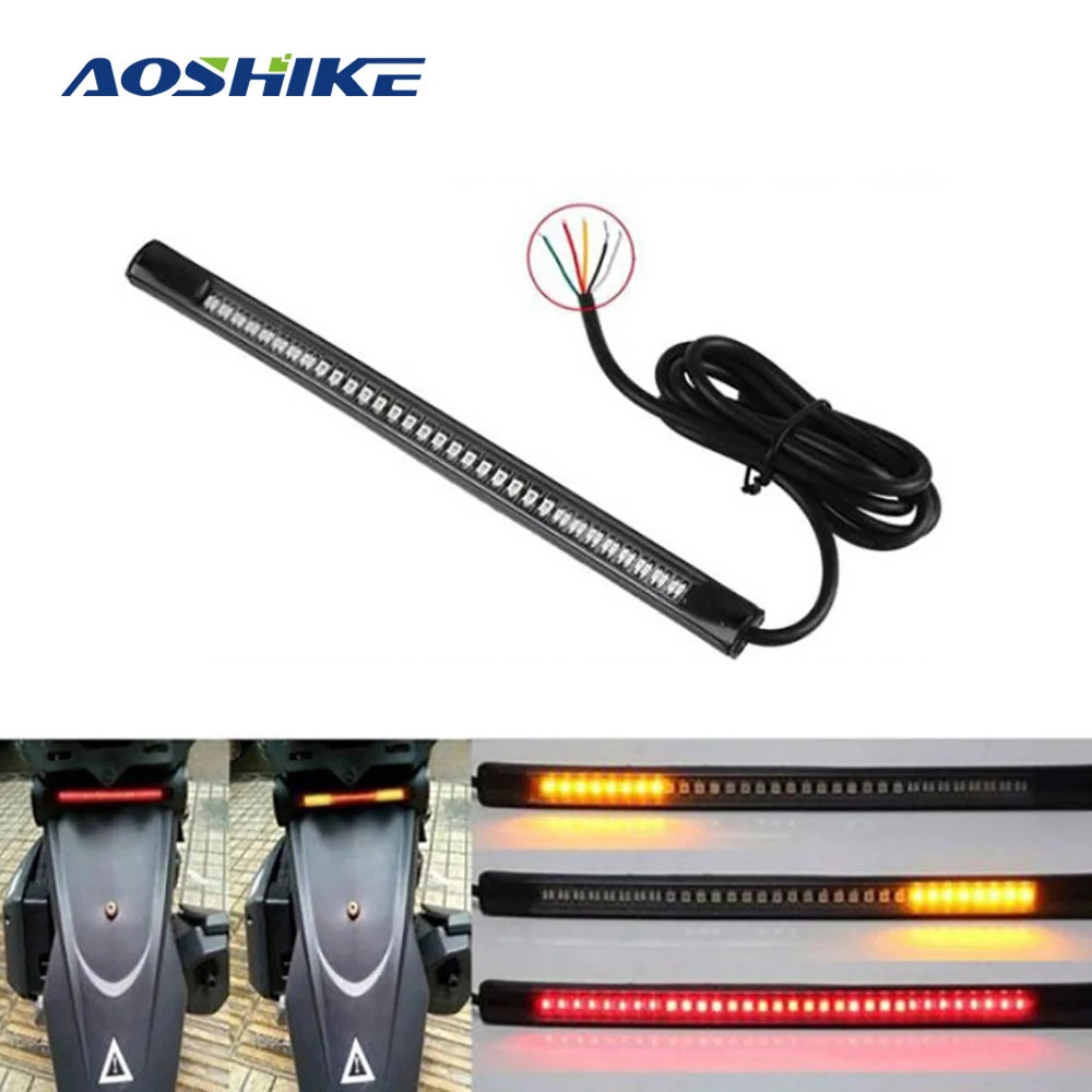 AOSHIKE 3528 SMD 48 Светодиодный светильник для мотоцикла планка задний тормоз Стоп