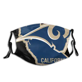 

protective mask with filter California Republic Flag Rams Football anti dust PM2.5 reuse adult teen child girl
