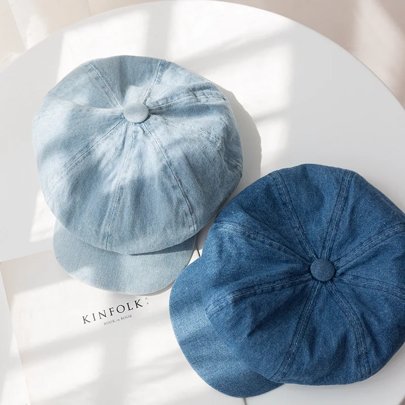 

Japanese-style Students Hat Do the Old Cowboy Octagonal Cap Women's Four Seasons Paragraph Retro Versatile Beret Literature And
