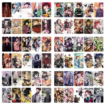 

10Pcs/lot Anime Demon Slayer: Kimetsu no Yaiba Card Sticker Cartoon Credit Card Sticker