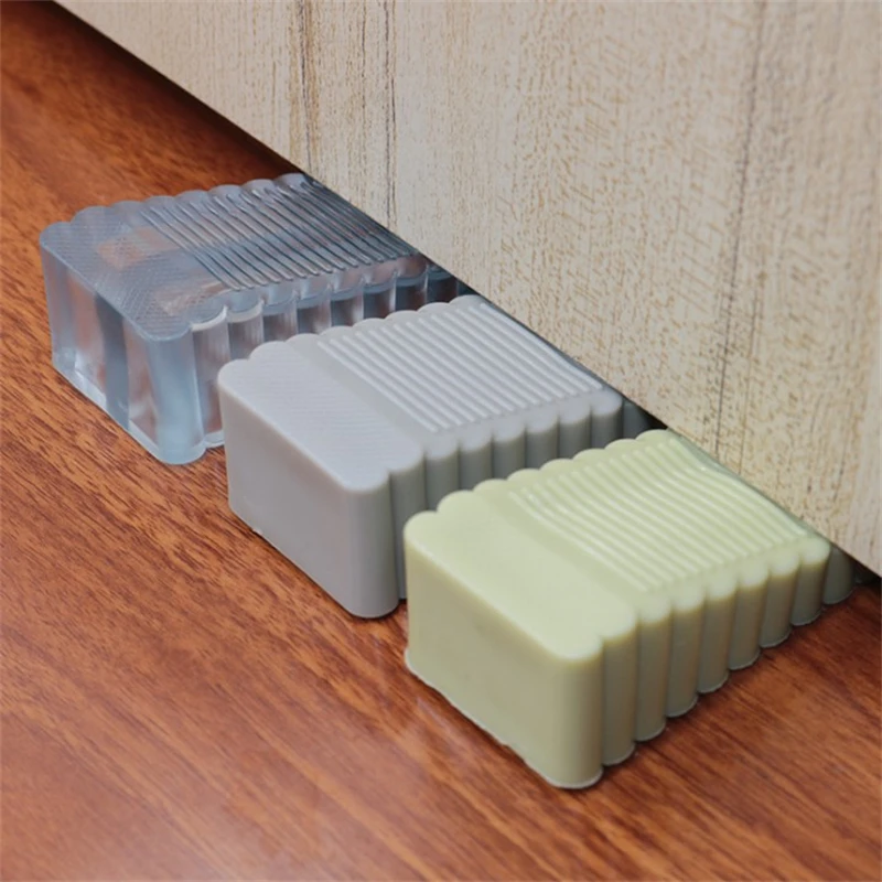 Soft Plastic Door Stoppers For Floor Rubber Door Stop Wedge Thick Wear-resistant Anti-Collision Clip Block silicone door stopper,door stopper bumpers,door stopper,silicone rubber bumpers