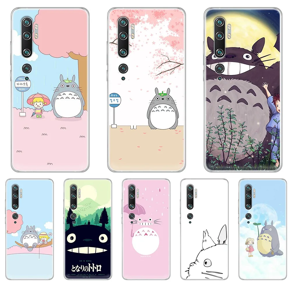 Tonari no Totoro Miyazaki Hayao Cute 3D Etui Transparent Phone Case For XIAOMI mi 3 4 5 5X 8 9 10 se max pro a2 9T note lite | Мобильные