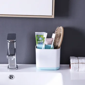 

Creative Bathroom Storage Box Toothbrush Toothpaste Finishing Box Rack Plastic Bathroom Toiletries Storage Box Container