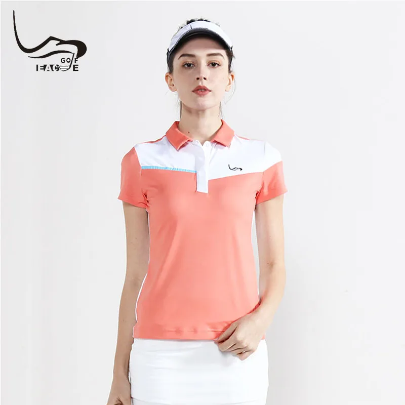 2019 EAGEGOF NEW Women Golf Shirt Short sleeve Summer Ladies golf shirts Sportswear anti-UV Women's sports clothing