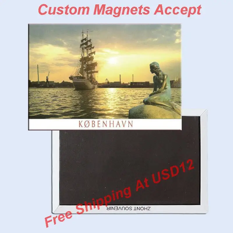 Danimarca Souvenir Turistici, Magnetico Magneti Del Frigorifero, Stevns, Faroe Isola, Frederiksborg,Kobenhavn, Fyn Isola Turistica