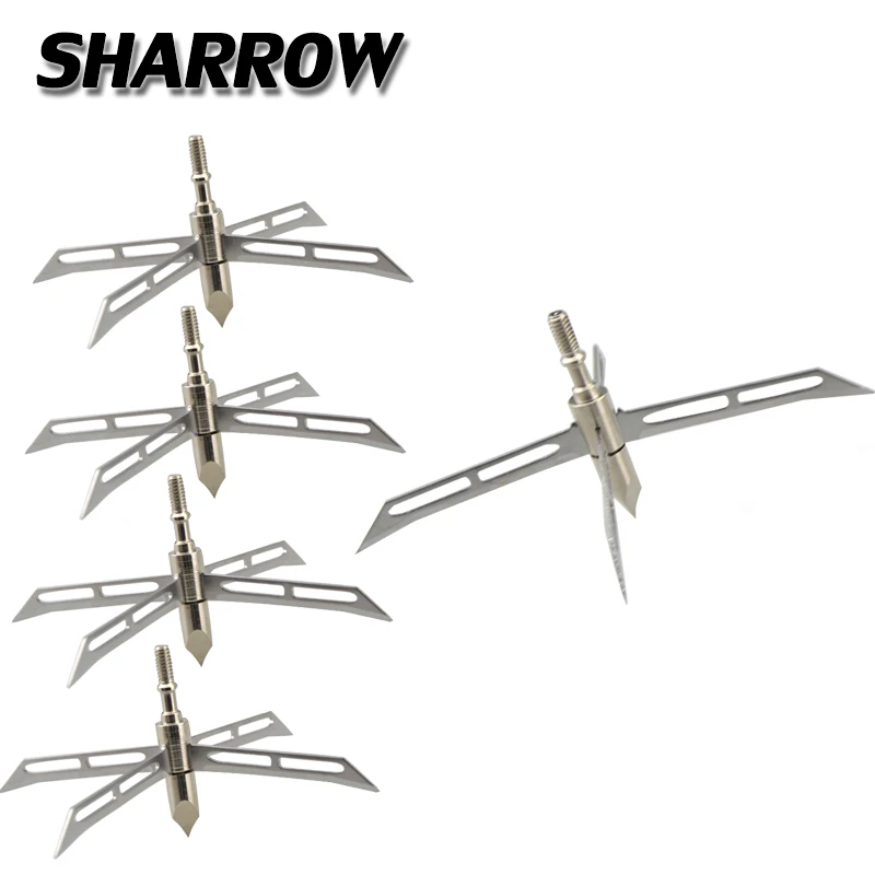 

Archery 6/12pcs 4 Blade Broadheads Arrow Hunting Tips Arrowheads 128gr Outdoor Shooting Bow And Arrow Accessories