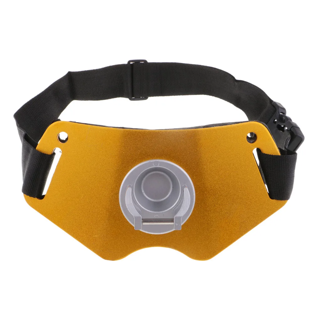 Aluminium Alloy Fishing Gimbal Fighting Waist Belt with EVA Padded, Fishing Rod Pole Holder for Big Fishes