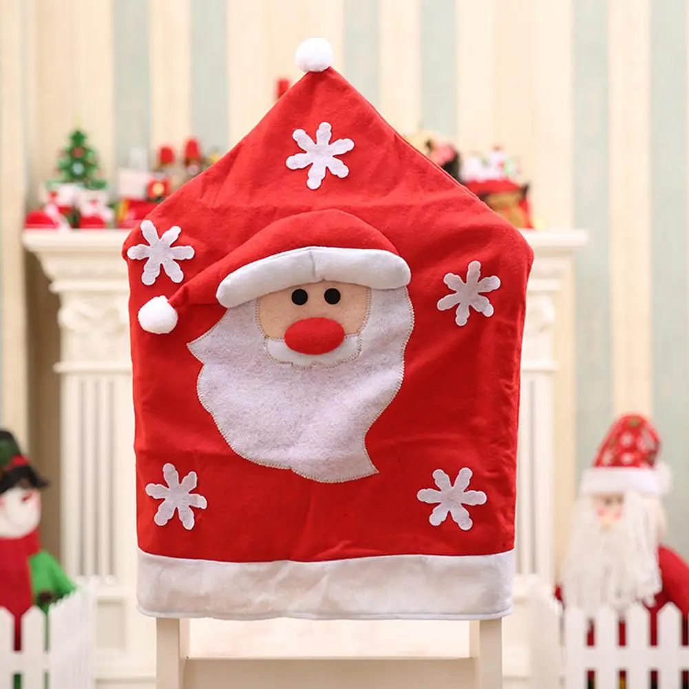 TPFOCUS Santa Claus Chair Cover Christmas Dinner Table Decoration Chair Covers Christmas Party Decor