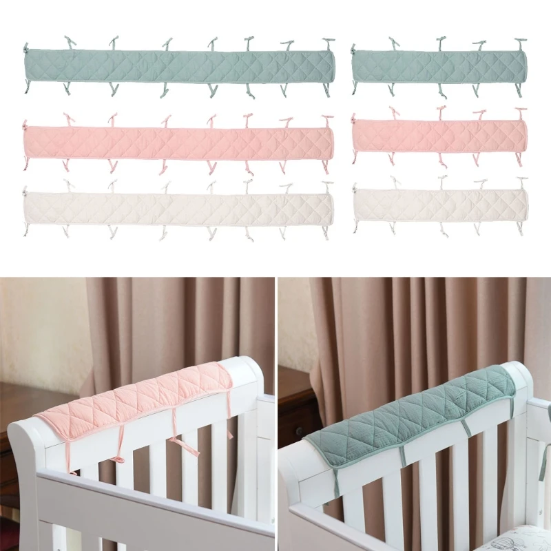 Cotton Crib Protection Wrap Edge Baby Anti-bite Solid Color Bed Bumper Fence Guardrail Baby Care Baby Safety Products